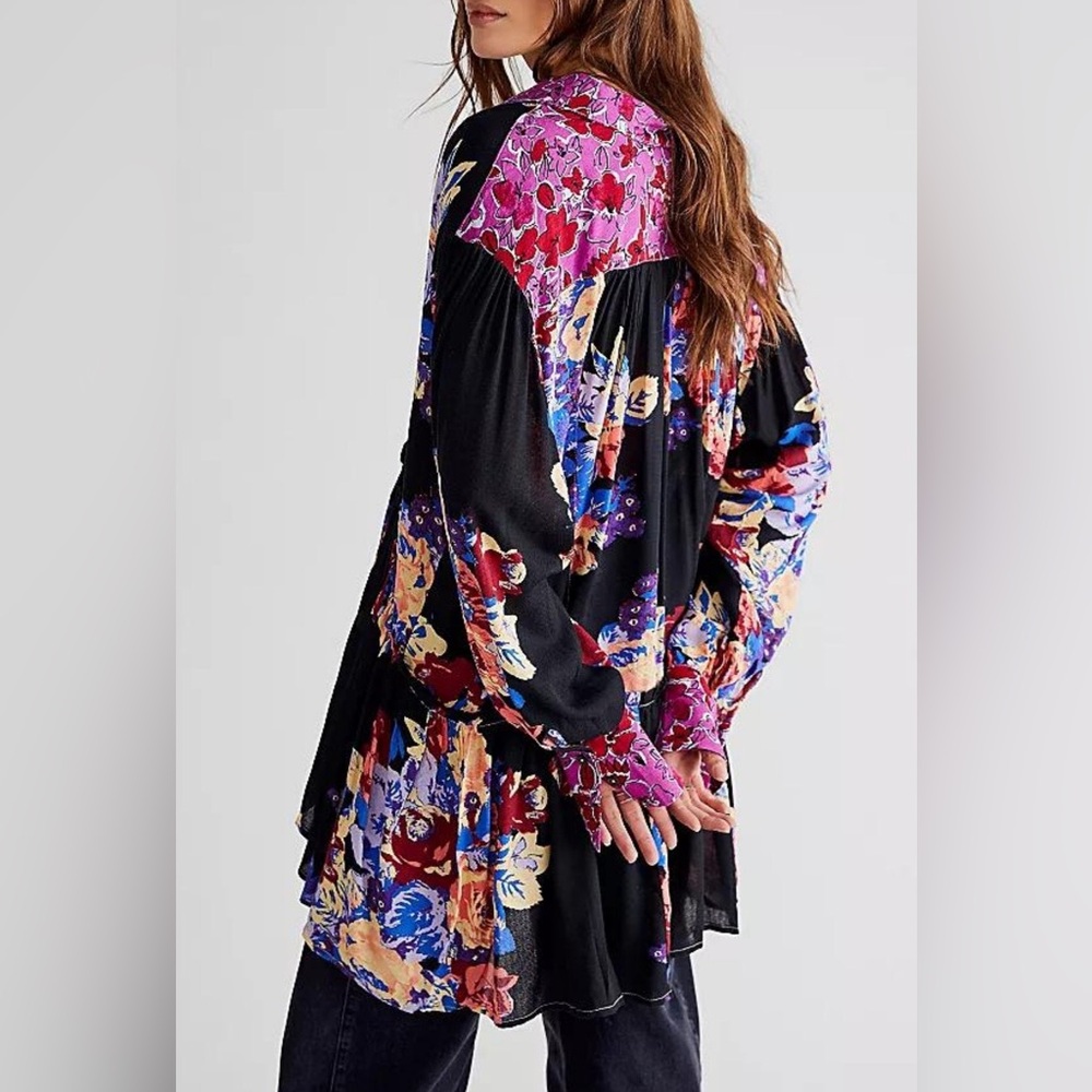 Free People | Brunch A Bunch Floral Tunic Sz S - Picture 6 of 13